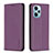 Funda de Cuero Cartera con Soporte Carcasa B17F para Xiaomi Poco F5 5G Morado