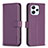 Funda de Cuero Cartera con Soporte Carcasa B17F para Xiaomi Redmi 12 4G Morado