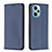 Funda de Cuero Cartera con Soporte Carcasa B17F para Xiaomi Redmi Note 12 Turbo 5G Azul