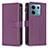 Funda de Cuero Cartera con Soporte Carcasa B17F para Xiaomi Redmi Note 13 Pro 5G Morado