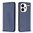 Funda de Cuero Cartera con Soporte Carcasa B17F para Xiaomi Redmi Note 13 Pro+ Plus 5G Azul