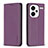 Funda de Cuero Cartera con Soporte Carcasa B17F para Xiaomi Redmi Note 13 Pro+ Plus 5G Morado