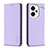 Funda de Cuero Cartera con Soporte Carcasa B17F para Xiaomi Redmi Note 13 Pro+ Plus 5G Purpura Claro