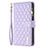 Funda de Cuero Cartera con Soporte Carcasa B18F para Oppo A2 5G Morado