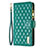 Funda de Cuero Cartera con Soporte Carcasa B18F para Oppo A2 5G Verde