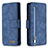 Funda de Cuero Cartera con Soporte Carcasa B18F para Samsung Galaxy M80S Azul