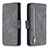 Funda de Cuero Cartera con Soporte Carcasa B18F para Samsung Galaxy M80S Gris