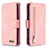 Funda de Cuero Cartera con Soporte Carcasa B18F para Samsung Galaxy Note 20 5G Oro Rosa