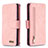 Funda de Cuero Cartera con Soporte Carcasa B18F para Samsung Galaxy Note 20 Ultra 5G Oro Rosa