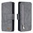 Funda de Cuero Cartera con Soporte Carcasa B18F para Samsung Galaxy S20 Plus 5G Gris