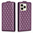 Funda de Cuero Cartera con Soporte Carcasa B19F para Realme C51 Morado