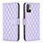 Funda de Cuero Cartera con Soporte Carcasa B19F para Xiaomi Redmi Note 10 5G Morado