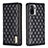 Funda de Cuero Cartera con Soporte Carcasa B19F para Xiaomi Redmi Note 11 SE India 4G Negro