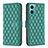 Funda de Cuero Cartera con Soporte Carcasa B19F para Xiaomi Redmi Note 11E 5G Verde