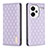 Funda de Cuero Cartera con Soporte Carcasa B19F para Xiaomi Redmi Note 13 Pro+ Plus 5G Morado