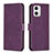 Funda de Cuero Cartera con Soporte Carcasa B21F para Motorola Moto G73 5G Morado