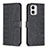 Funda de Cuero Cartera con Soporte Carcasa B21F para Motorola Moto G73 5G Negro