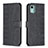 Funda de Cuero Cartera con Soporte Carcasa B21F para Nokia C12 Negro