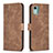 Funda de Cuero Cartera con Soporte Carcasa B21F para Nokia C12 Plus Marron