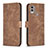 Funda de Cuero Cartera con Soporte Carcasa B21F para Nokia C22 Marron