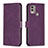 Funda de Cuero Cartera con Soporte Carcasa B21F para Nokia C22 Morado