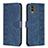 Funda de Cuero Cartera con Soporte Carcasa B21F para Nokia C32 Azul