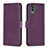 Funda de Cuero Cartera con Soporte Carcasa B21F para Nokia C32 Morado