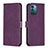 Funda de Cuero Cartera con Soporte Carcasa B21F para Nokia G11 Morado