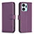 Funda de Cuero Cartera con Soporte Carcasa B22F para Huawei Honor X7a Morado