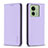 Funda de Cuero Cartera con Soporte Carcasa B22F para Motorola Moto Edge (2023) 5G Purpura Claro