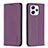 Funda de Cuero Cartera con Soporte Carcasa B22F para Xiaomi Redmi 12 4G Morado