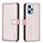 Funda de Cuero Cartera con Soporte Carcasa B22F para Xiaomi Redmi Note 12 Turbo 5G Oro Rosa