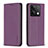 Funda de Cuero Cartera con Soporte Carcasa B22F para Xiaomi Redmi Note 13 5G Morado