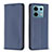 Funda de Cuero Cartera con Soporte Carcasa B22F para Xiaomi Redmi Note 13 Pro 5G Azul