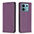 Funda de Cuero Cartera con Soporte Carcasa B22F para Xiaomi Redmi Note 13 Pro 5G Morado