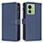 Funda de Cuero Cartera con Soporte Carcasa B23F para Motorola Moto Edge 40 5G Azul