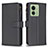 Funda de Cuero Cartera con Soporte Carcasa B23F para Motorola Moto Edge 40 5G Negro