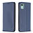 Funda de Cuero Cartera con Soporte Carcasa B23F para Nokia C12 Plus Azul