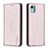 Funda de Cuero Cartera con Soporte Carcasa B23F para Nokia C12 Plus Oro Rosa