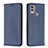 Funda de Cuero Cartera con Soporte Carcasa B23F para Nokia C22 Azul