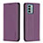 Funda de Cuero Cartera con Soporte Carcasa B23F para Nokia G22 Morado