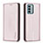 Funda de Cuero Cartera con Soporte Carcasa B23F para Nokia G22 Oro Rosa