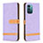 Funda de Cuero Cartera con Soporte Carcasa B24F para Nokia G21 Purpura Claro