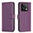 Funda de Cuero Cartera con Soporte Carcasa B24F para Xiaomi Redmi Note 13 5G Morado