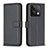 Funda de Cuero Cartera con Soporte Carcasa B24F para Xiaomi Redmi Note 13 5G Negro