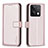 Funda de Cuero Cartera con Soporte Carcasa B24F para Xiaomi Redmi Note 13 5G Oro Rosa