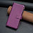 Funda de Cuero Cartera con Soporte Carcasa B26F para Motorola Moto E13 Morado