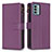 Funda de Cuero Cartera con Soporte Carcasa B26F para Nokia G22 Morado