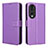 Funda de Cuero Cartera con Soporte Carcasa BY1 para Huawei Honor 70 5G Morado