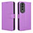 Funda de Cuero Cartera con Soporte Carcasa BY1 para Huawei Honor 80 Pro 5G Morado